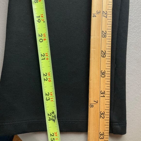 Quince Womens Small Petite Black Ponte Skinny Pull On Pants Stretch Minimalist - Picture 8 of 9